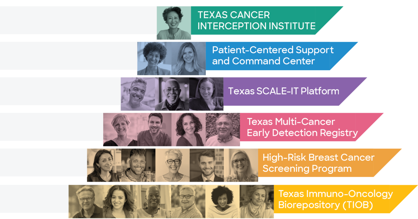 Diagram illustrating the components of the Texas Cancer Interception Institute