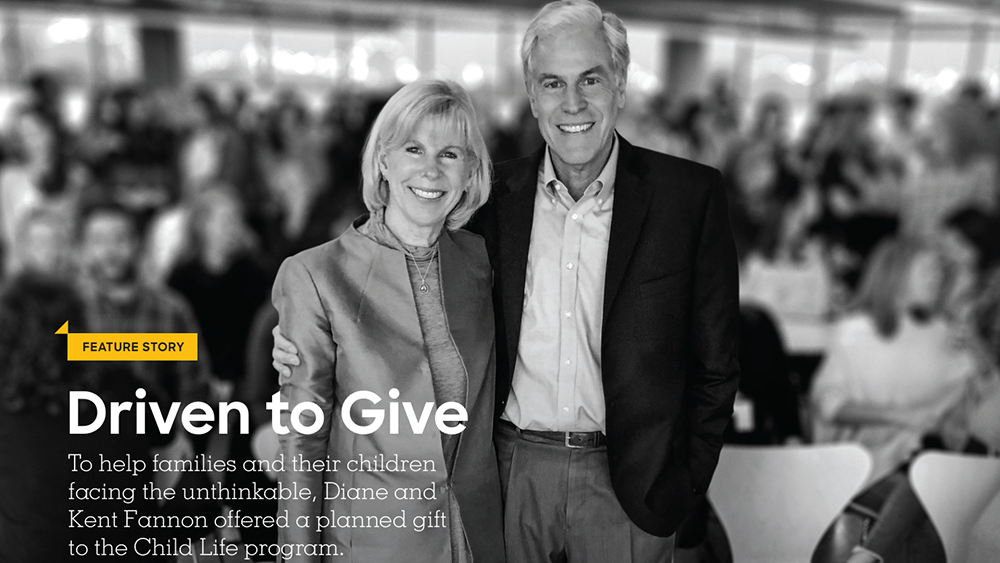 Photograph of Diane and Kent Fannon for Baylor Scott & White Dallas Foundation article.