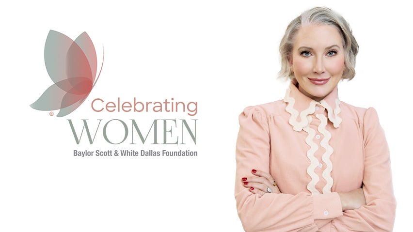 Photo of Clea Shearer and Celebrating Women logo