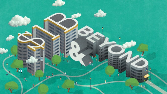 $1B & Beyond illustration celebrating Baylor Scott & White Health Foundation philanthropy milestone in healthcare