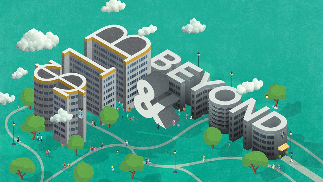 $1B & Beyond illustration celebrating Baylor Scott & White Health Foundation philanthropy milestone in healthcare