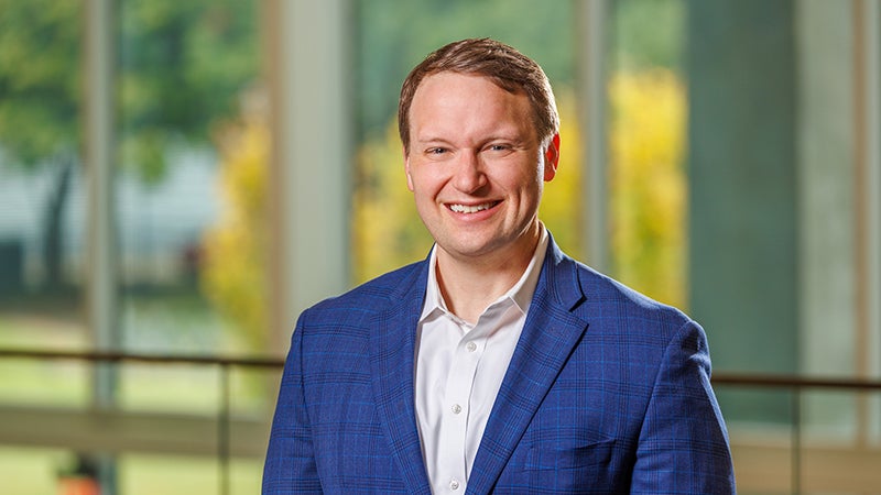 Photograph of Craig Foster, MBA, CFRE at the Baylor Scott & White Dallas Administration Building