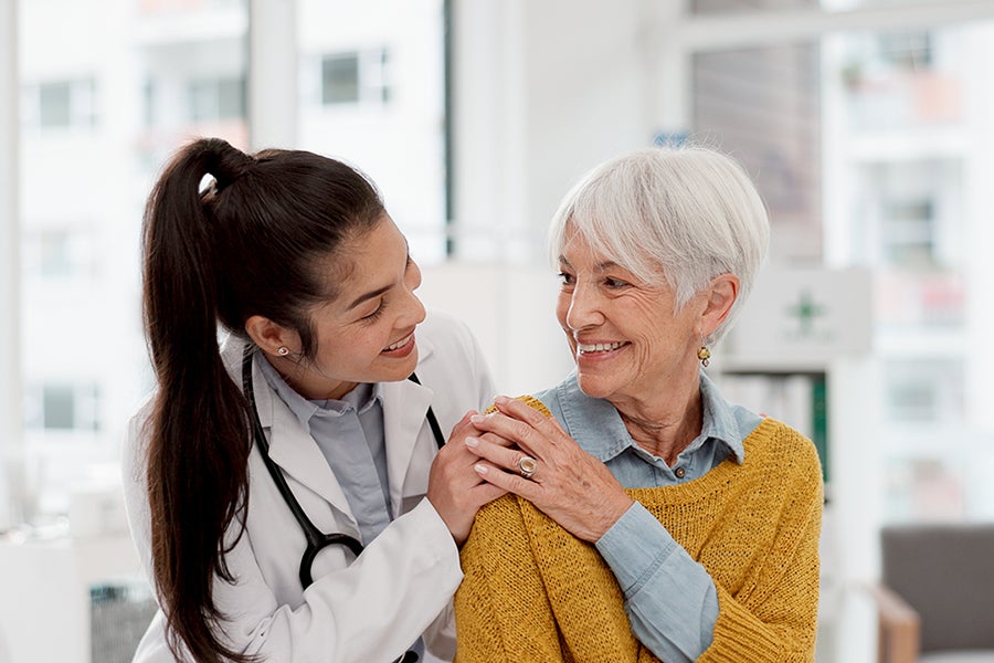 Photo of patient with caregiver